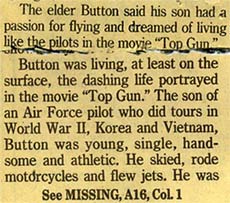 clipping - pilot influenced by film Top Gun